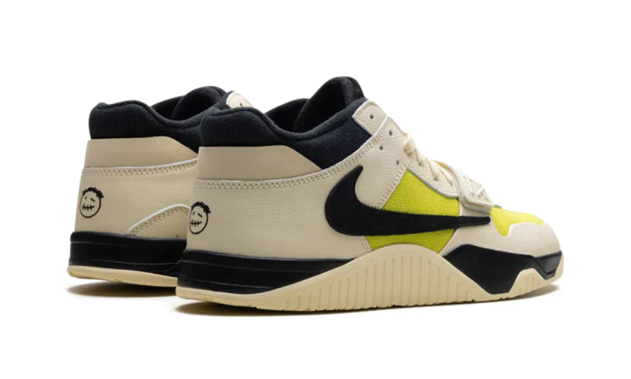 back view of the jordan jumpman bright cactus