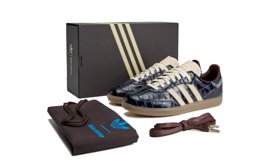 unboxing of the adidas samba wales bonner croc blue
