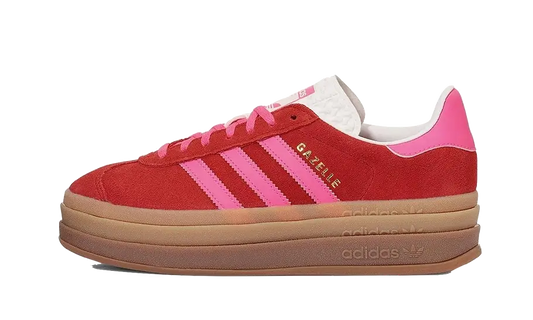 adidas gazelle bold collegiate red lucid pink front side