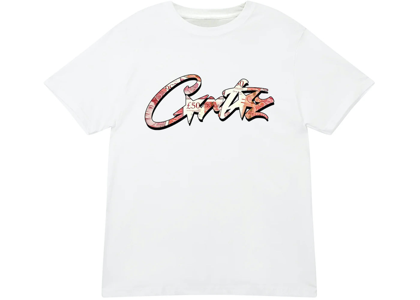 Corteiz Money On My Mind Tee White/Red