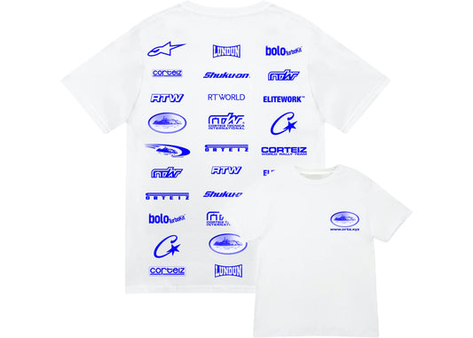 Corteiz Rally Vinylz Tee White/Blue