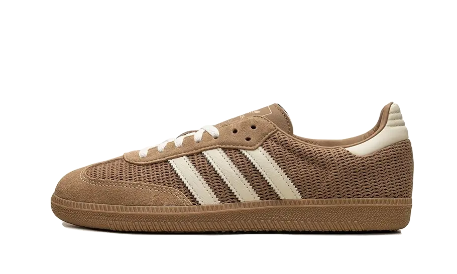 Front view of adidas samba cardboard