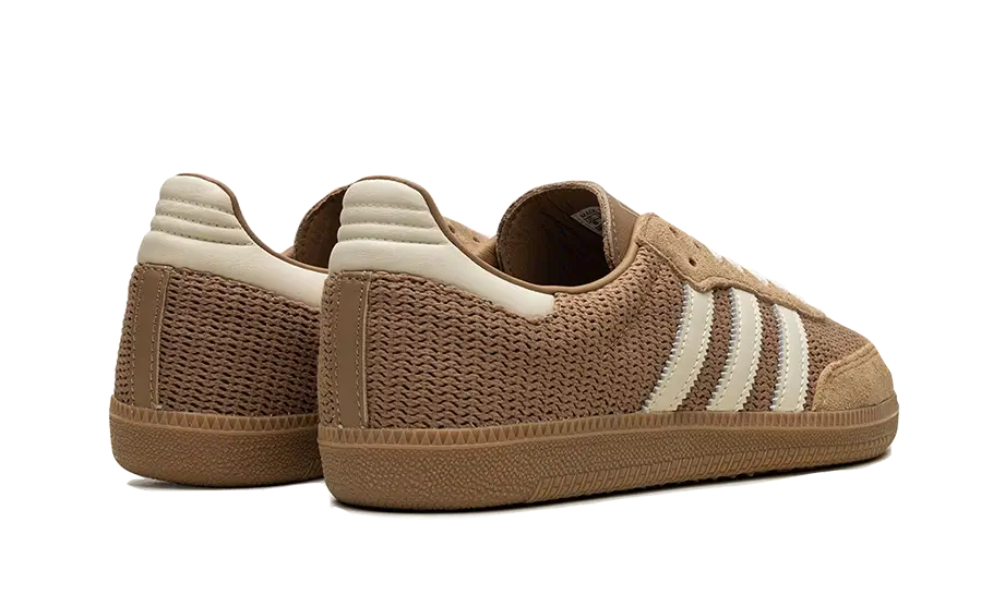 Back view of adidas samba cardboard