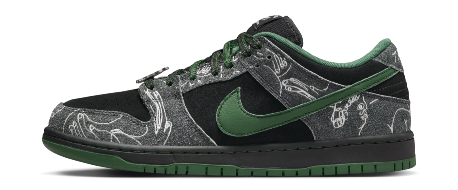 front view of dunk loe sb there skateboards