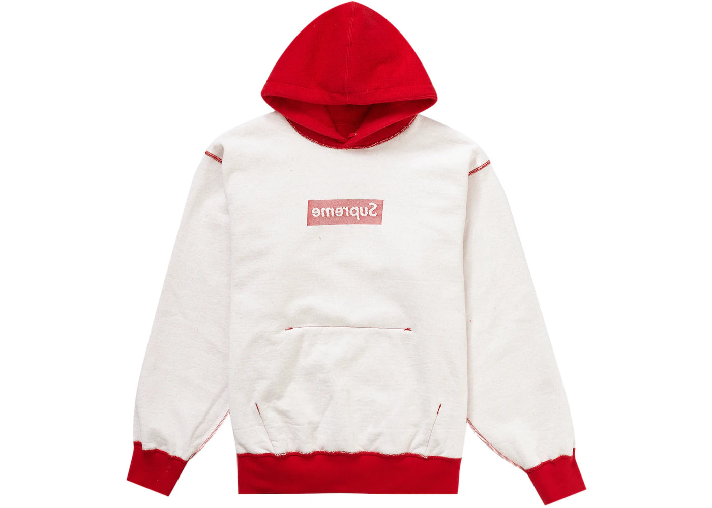 Supreme Inside Out Box Logo Hooded Sweatshirt Red