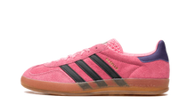 adidas gazelle indoor bliss pink purple front side