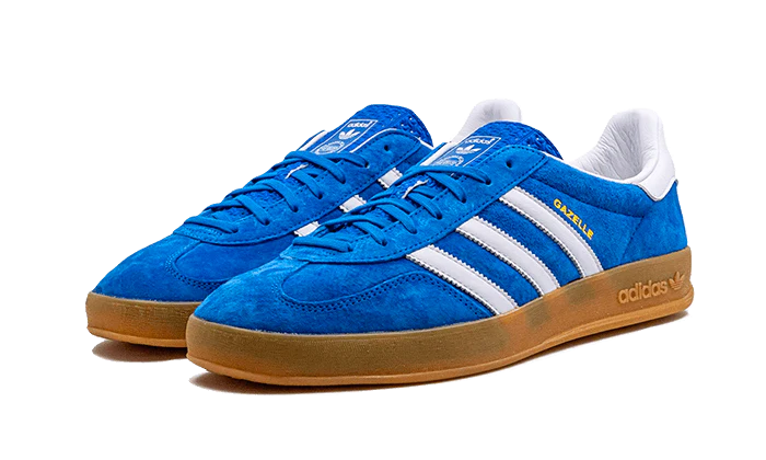 Adidas Gazelle Indoor Blue Bird Gum detail side