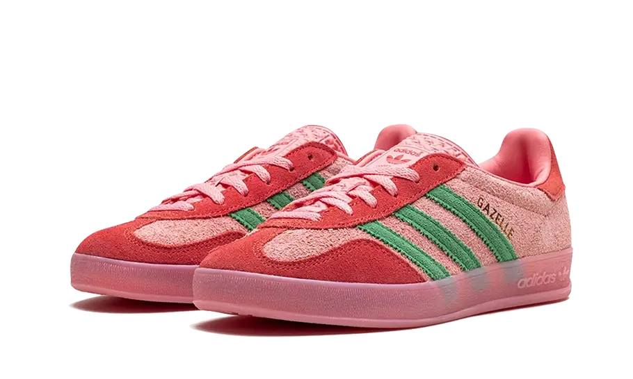 adidas gazelle indoor semi pink spark preloved scarlet detail Side