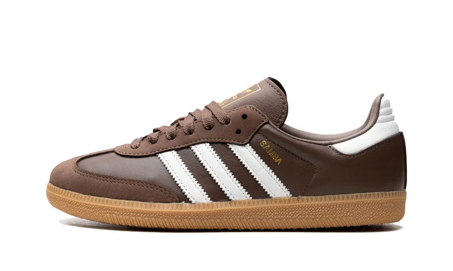 front side of the adidas samba earth strata