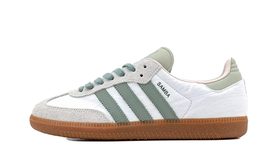 adidas samba og silver green putty mauve front side