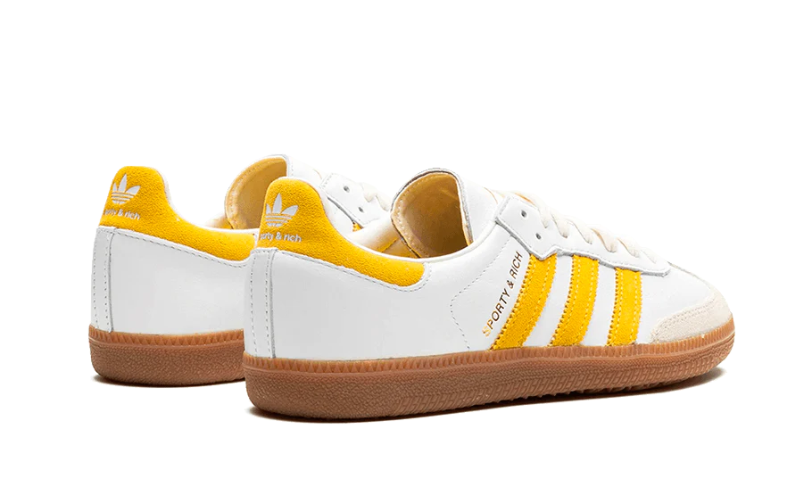 adidas samba og sporty rich white bold gold back side