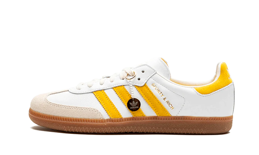 adidas samba og sporty rich white bold gold front side