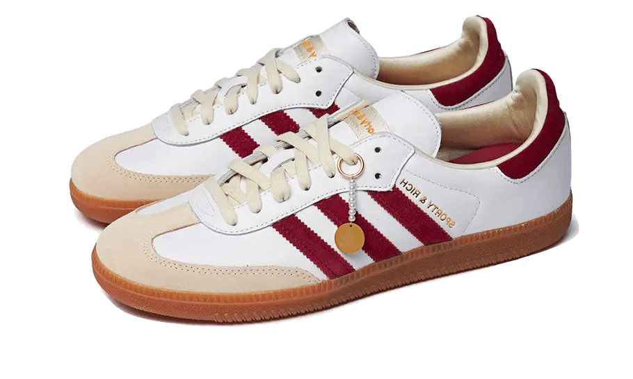 Adidas Samba OG Sporty  Rich White Core Burgundy detail side