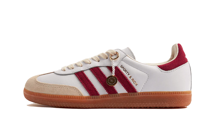 Adidas Samba OG Sporty Rich White Core Burgundy front side 