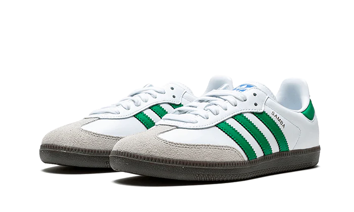 adidas samba og white green back side