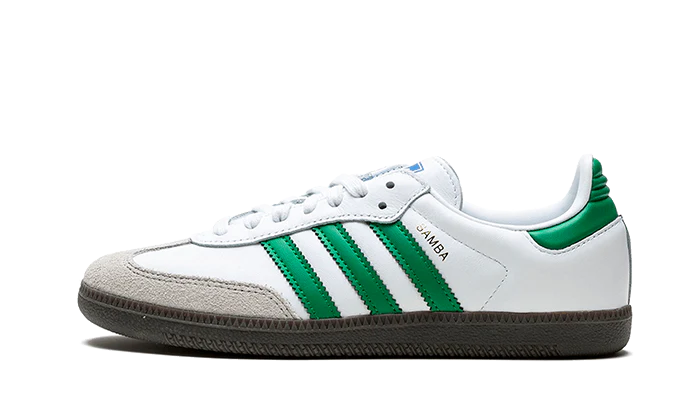 adidas samba og white green front side