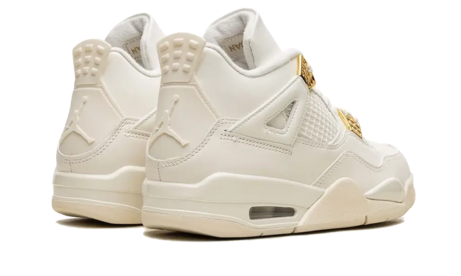 air jordan 4 metallic gold back side