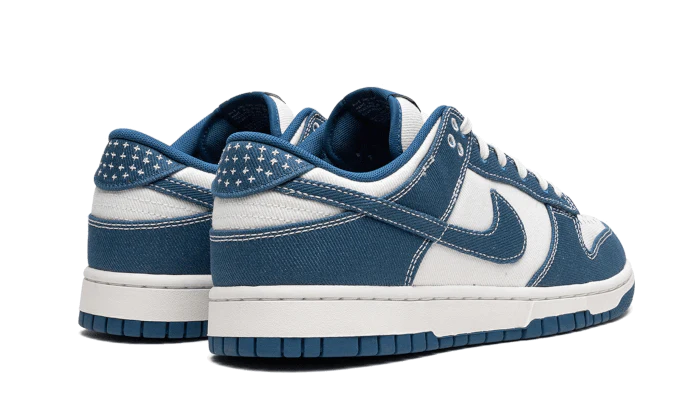 dunk low sashiko industrial blue back side