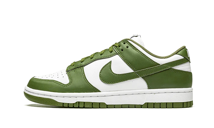 nike dunk low medium olive front side